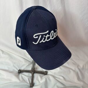 New Era men’s Titleist cap size L/XL Footjoy dark navy blue stitched logo